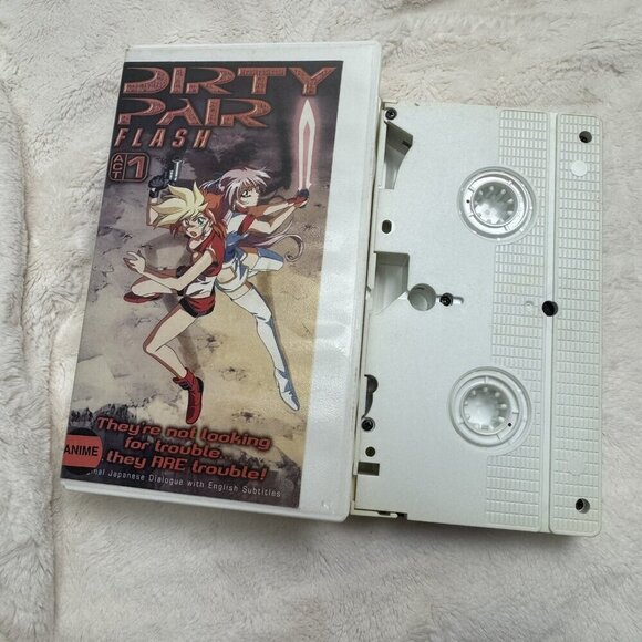Dirty Pair Flash Anime VHS Act 1,2,3 English Sub/ Dub Clamshell Case Ex Rental - Picture 3 of 5